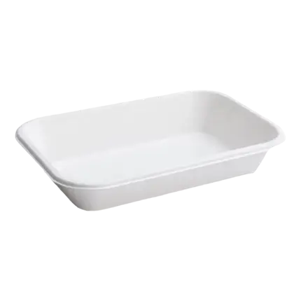 PLATEAU BLANC 194X145MM CANNE À SUCRE 