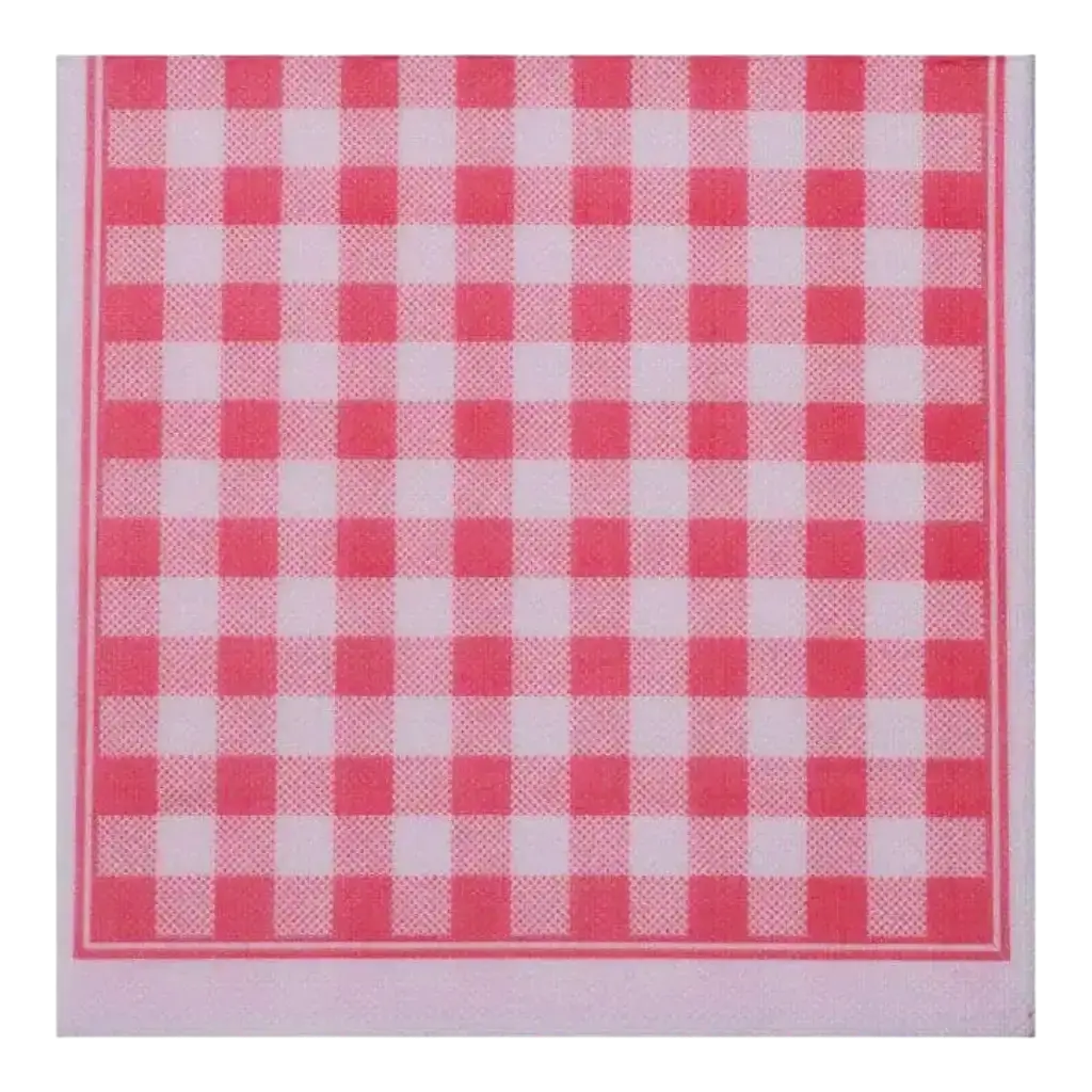 Asciugamano Sole Ouate 2F (38x38cm) Rosso Vichy (Set di 40)