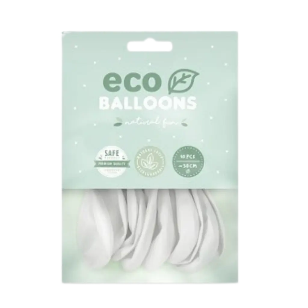 Confezione da 10 palloncini biodegradabili bianchi