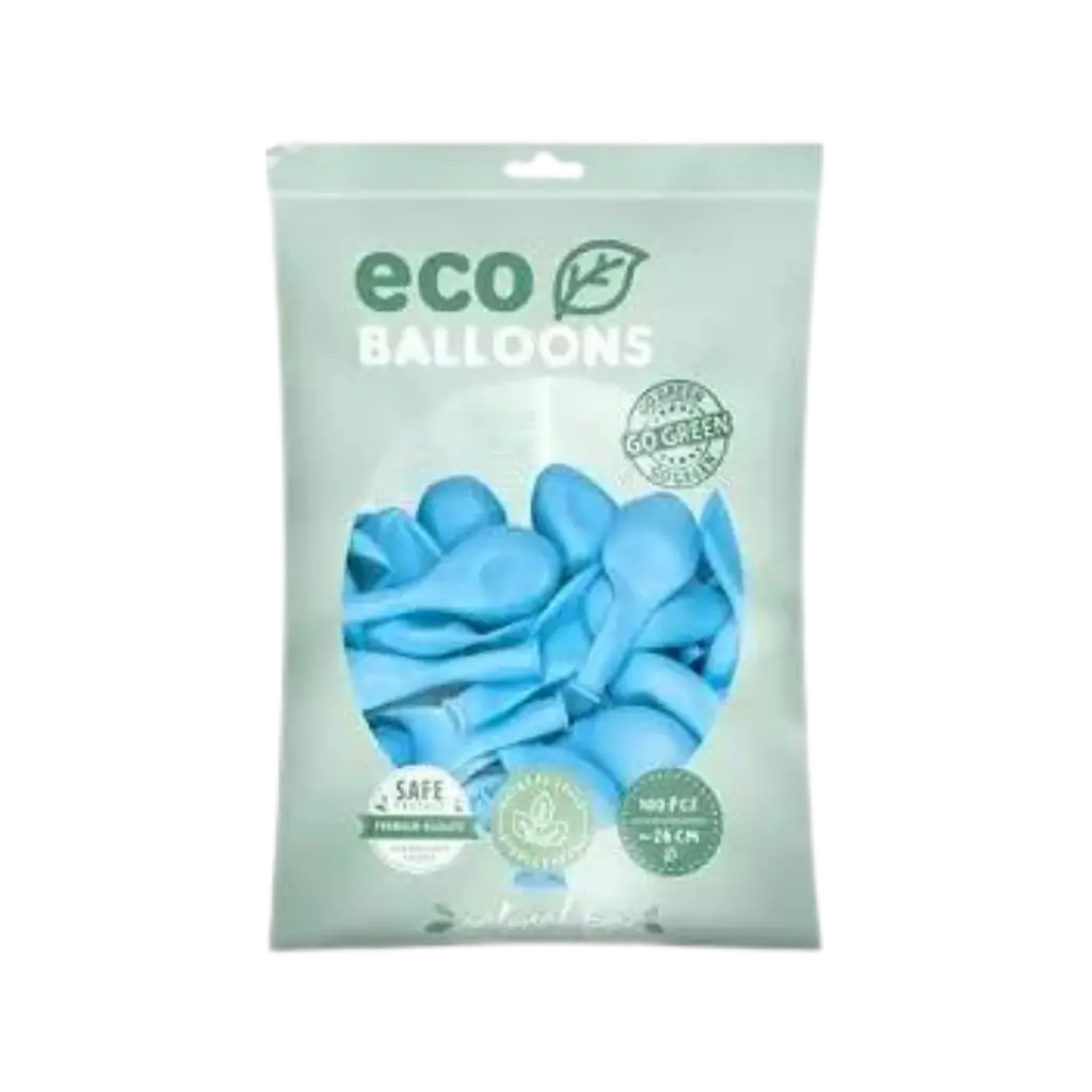 Confezione da 10 palloncini biodegradabili blu chiaro