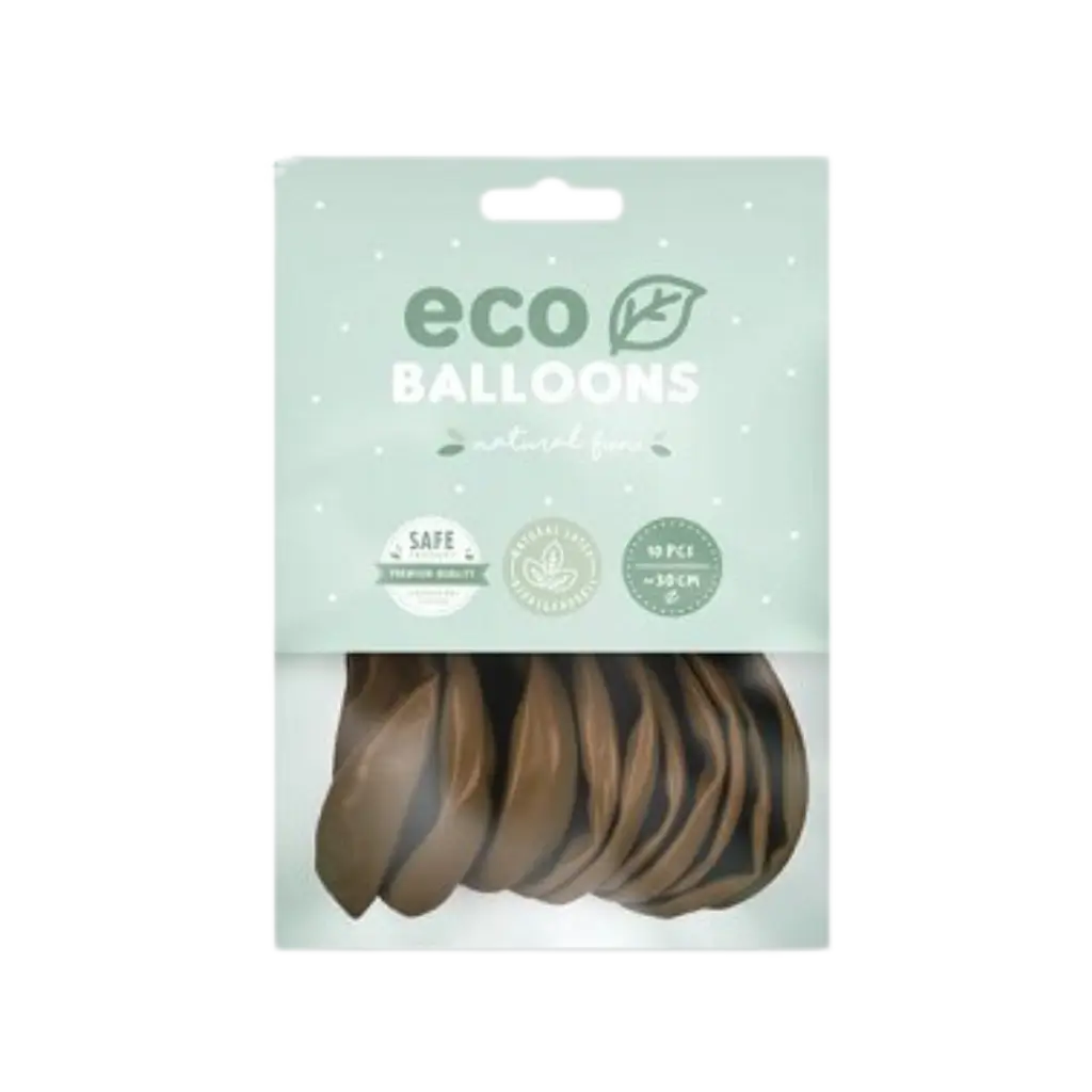 Confezione da 10 palloncini di cioccolato biodegradabili