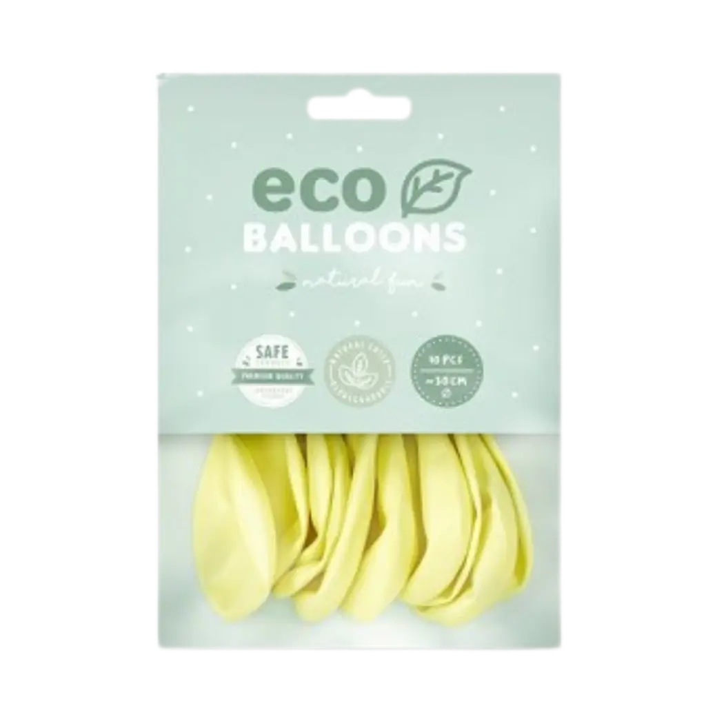 Confezione da 10 palloncini biodegradabili Crema