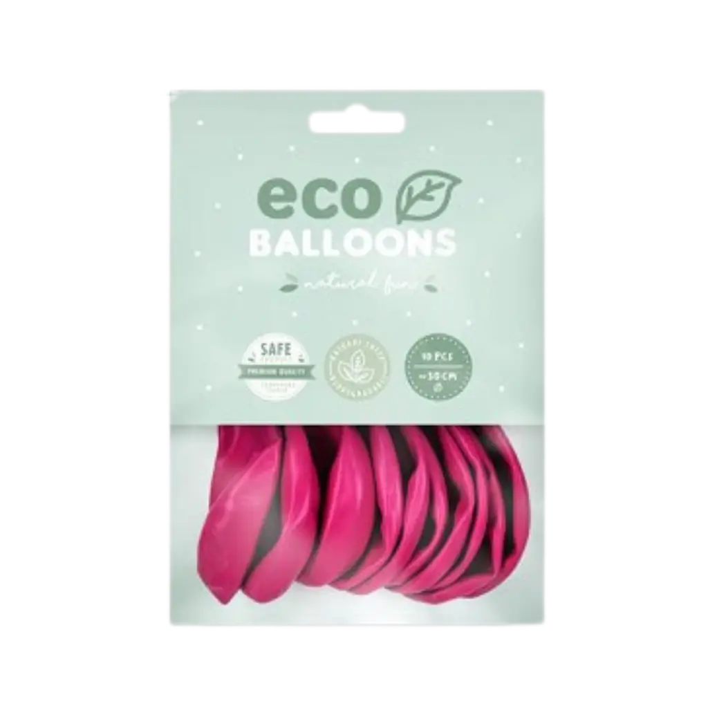 Confezione da 10 palloncini biodegradabili rosa scuro