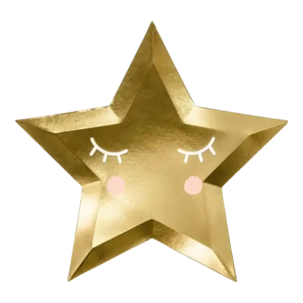 Piatto d'oro "Little Star" (set di 6)
