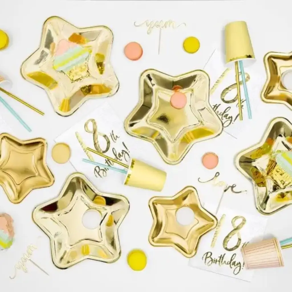 Piatto d'oro "Little Star" (set di 6)