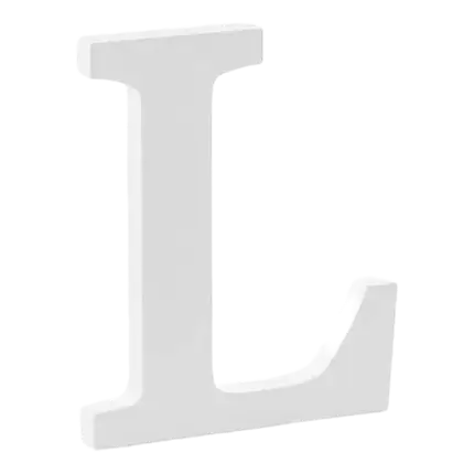 Lettera L in Legno Bianco