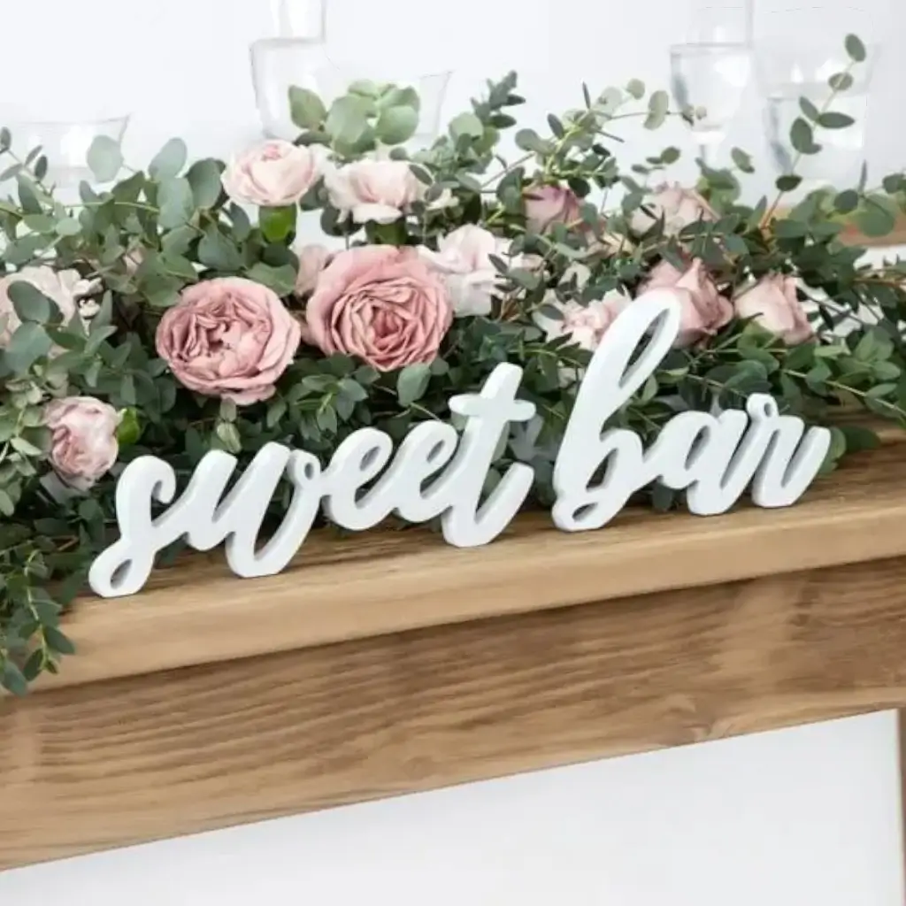 Lettere "Sweet Bar" bianco