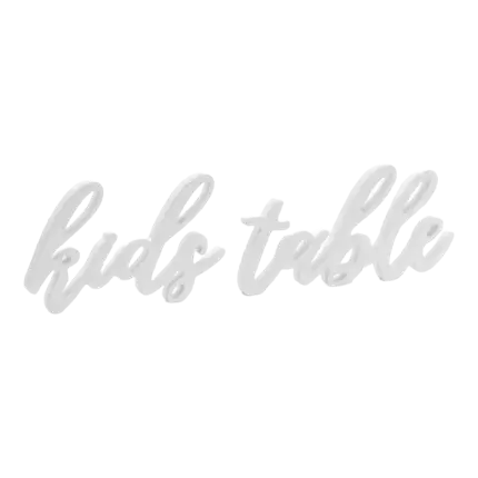 Tavolo per bambini lettere bianche