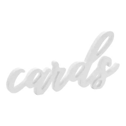 Carte lettere bianche