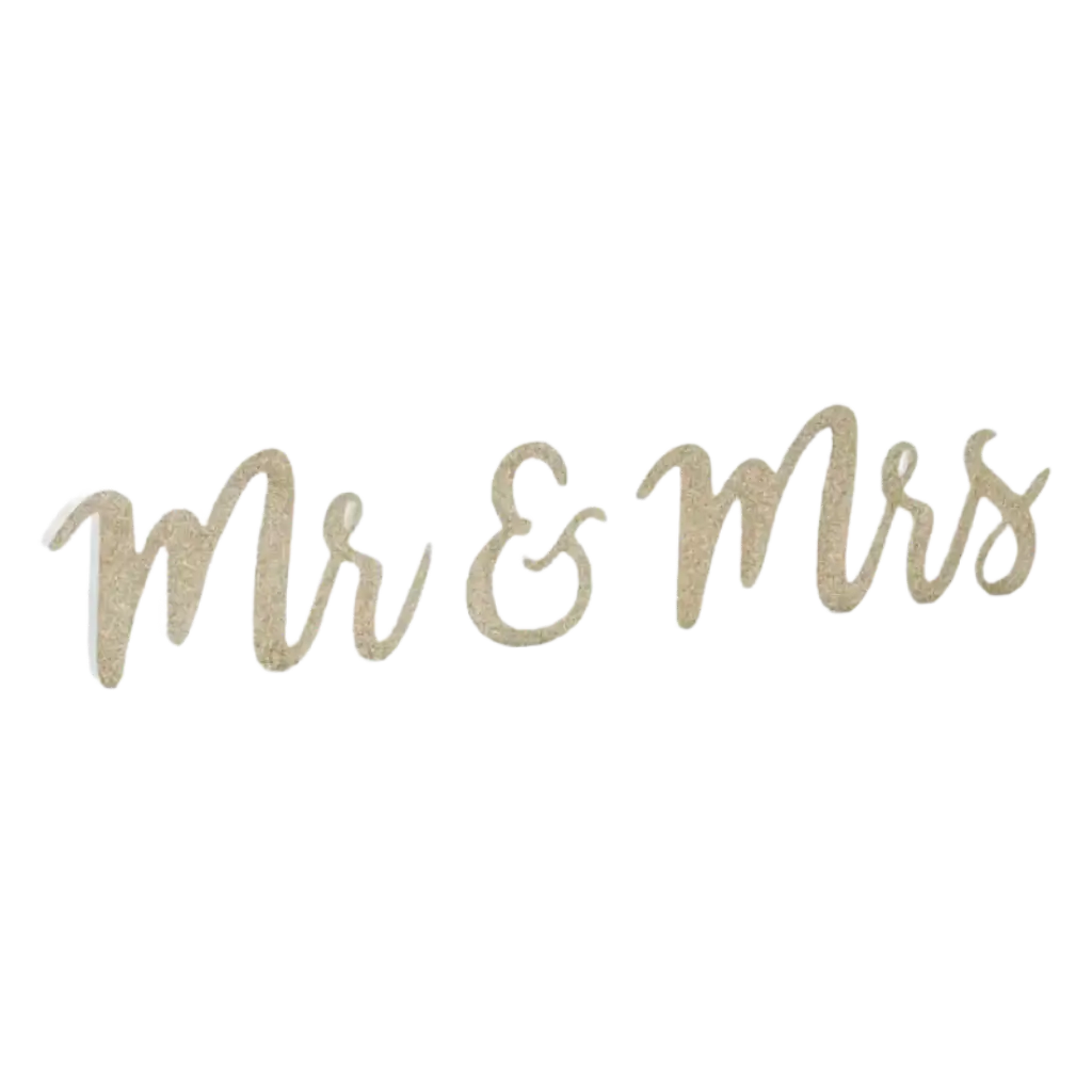Lettere "Mr & Mrs" oro brillante