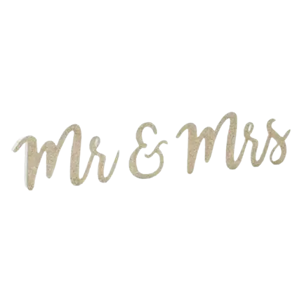 Lettere Mr & Mrs oro brillante
