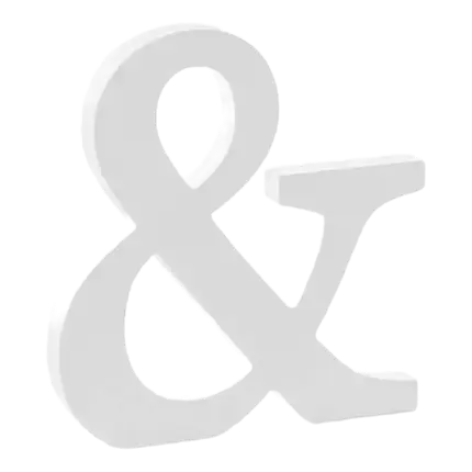 Segno & di legno bianco