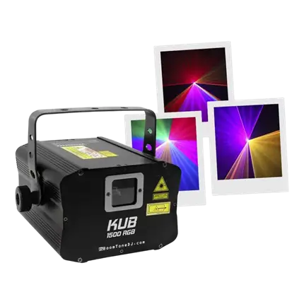 MACCHINA LASER MULTICOLORE - KUB 1500 RGB - BOOMTONE DJ