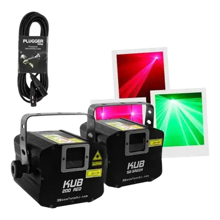 MACCHINA LASER ROSSA - KUB 200 ROSSO - BOOMTONE DJ