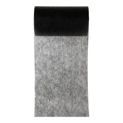 Nastro in tessuto non tessuto liscio Nero - 10m