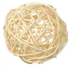 Assortimento di palline in RATTAN avorio - 10 pezzi / 3 misure