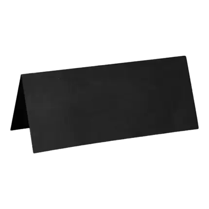 Segnaposto rettangolo nero - Set da 10