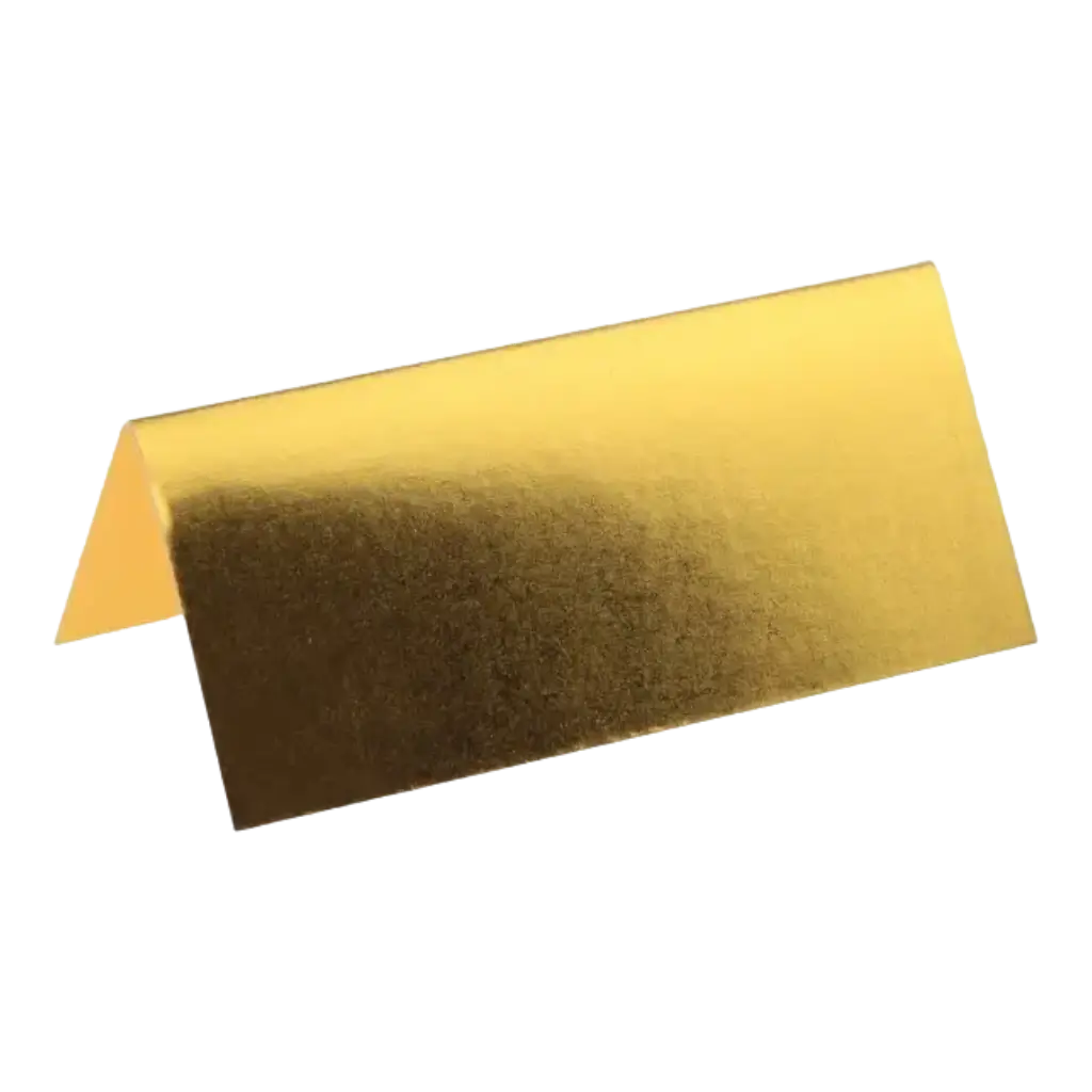 Segnaposto rettangolare in metallo dorato - Set da 10