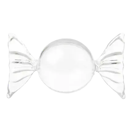 Scatola a forma di caramella gigante trasparente - 8 x 15 cm