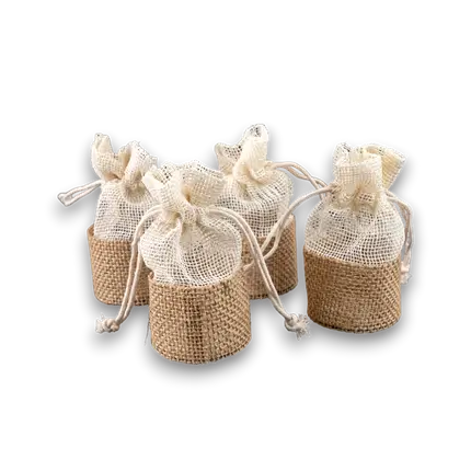 Ballorina per cappellano avorio / Kraft - Set di 4