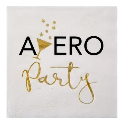 Tovagliolo di carta bianco Aperitivo - Set da 20