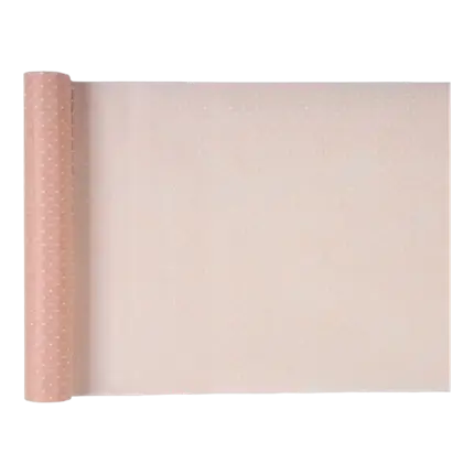 Runner da tavola Plumetis rosa - 30 cm x 5 m