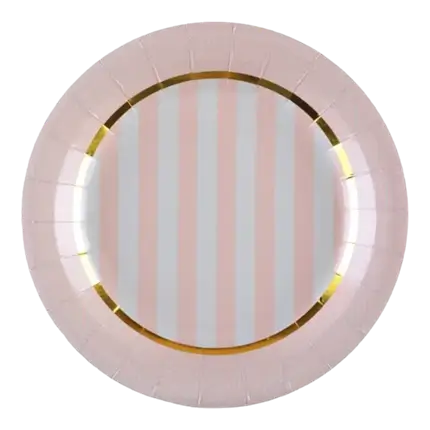 Piatto di carta Mademoiselle Rose - Set da 10