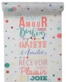 Runner da tavola Amitié bianco - 5m * 30cm