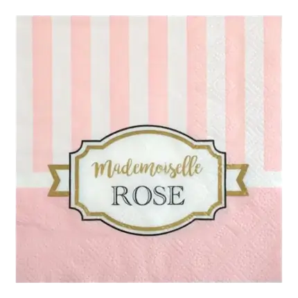 Tovagliolo di carta Mademoiselle Rose - Set da 20