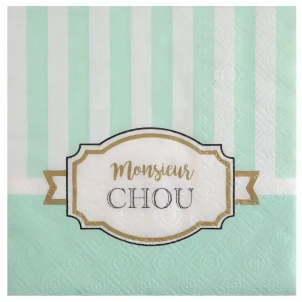 Papierservietten "Monsieur Chou" - 20er-Set