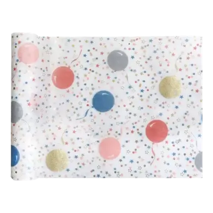 Runner da tavola bianco Kitty Party - 5 m * 30 cm