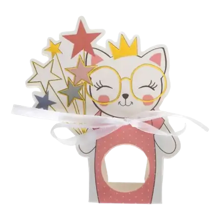 Scatola di caramelle rosa Kitty Party - Set da 6