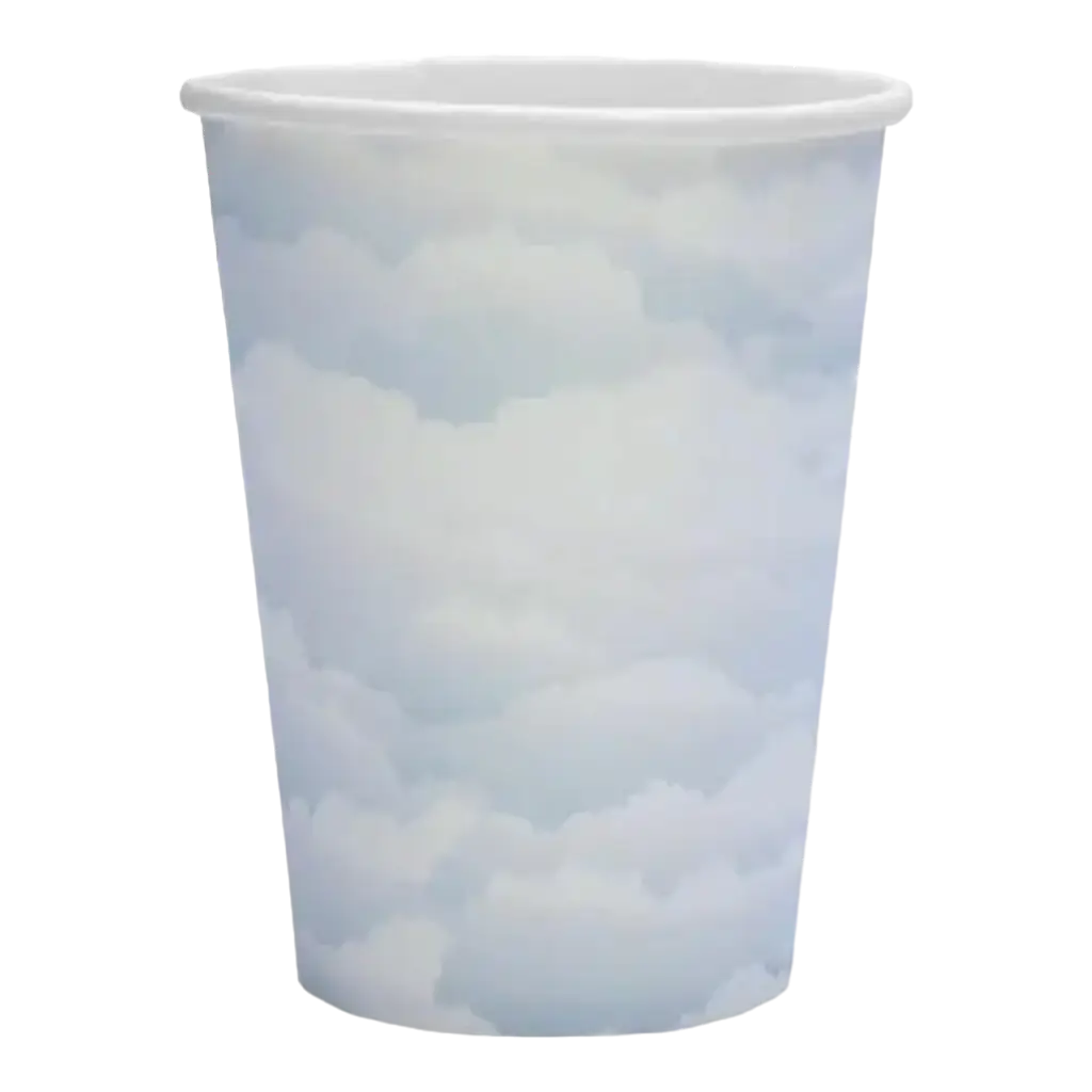 Bicchiere di carta celeste "Nuvola" - Set da 10