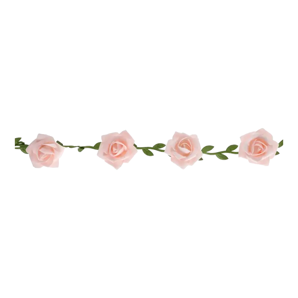 Ghirlanda di rose color rosa - ø 50mm / 120cm