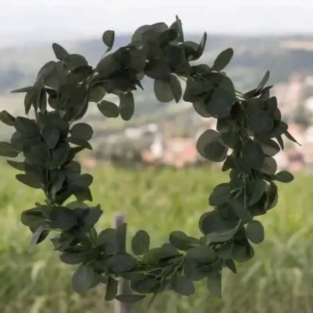 Corona gigante con decoro di eucalipto - 50cm