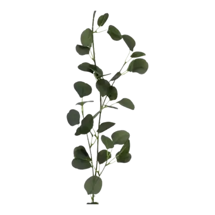 Ghirlanda di edera in tessuto verde - 2m20