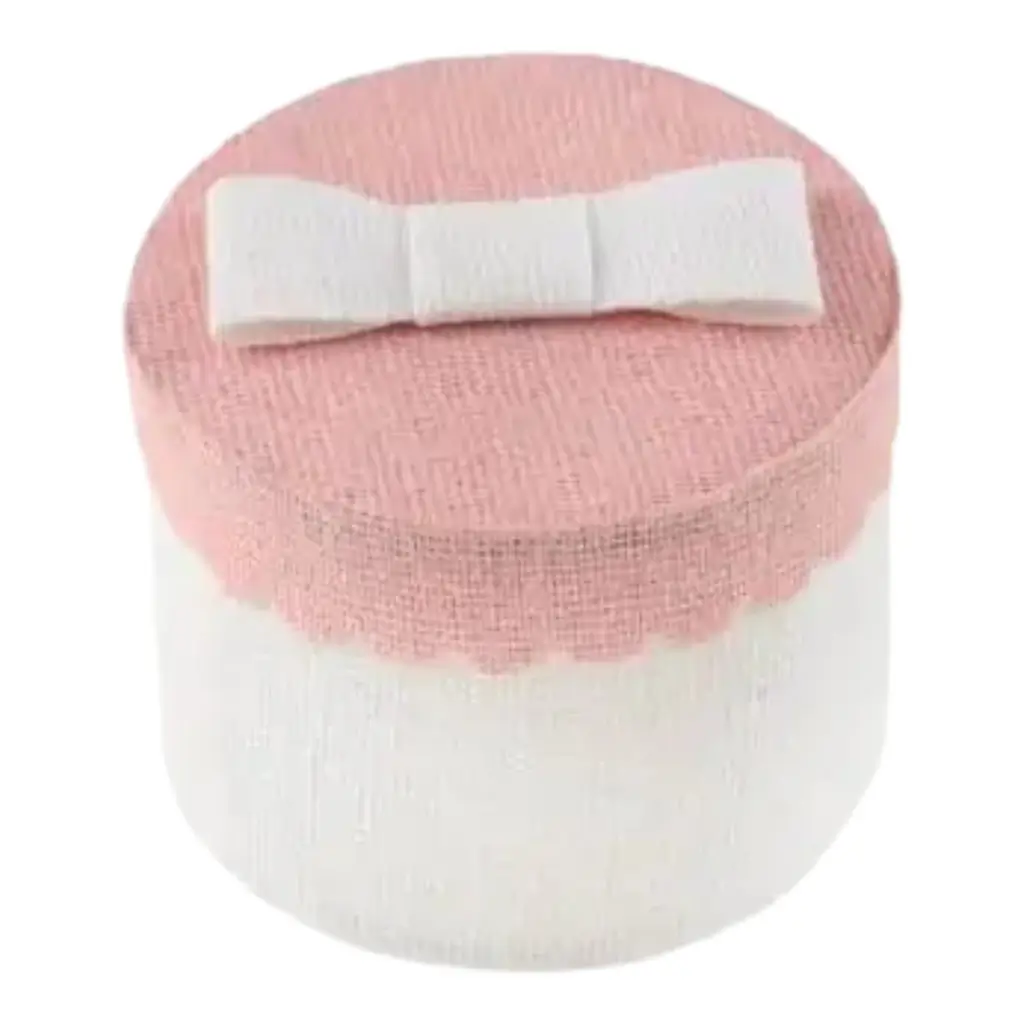 Scatola rotonda rosa - ø 5 x 5 cm - Set da 4