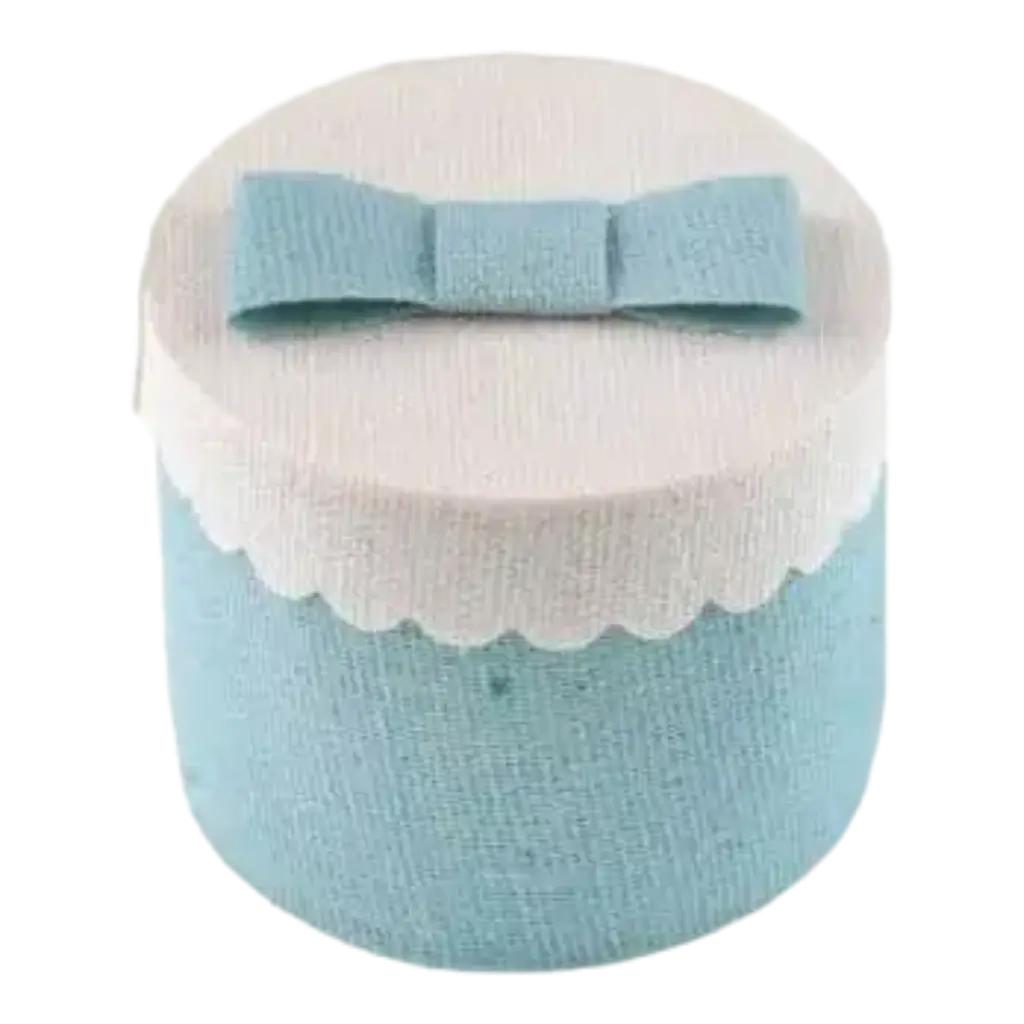Scatola rotonda blu - ø 5 x 5 cm - Set di 4