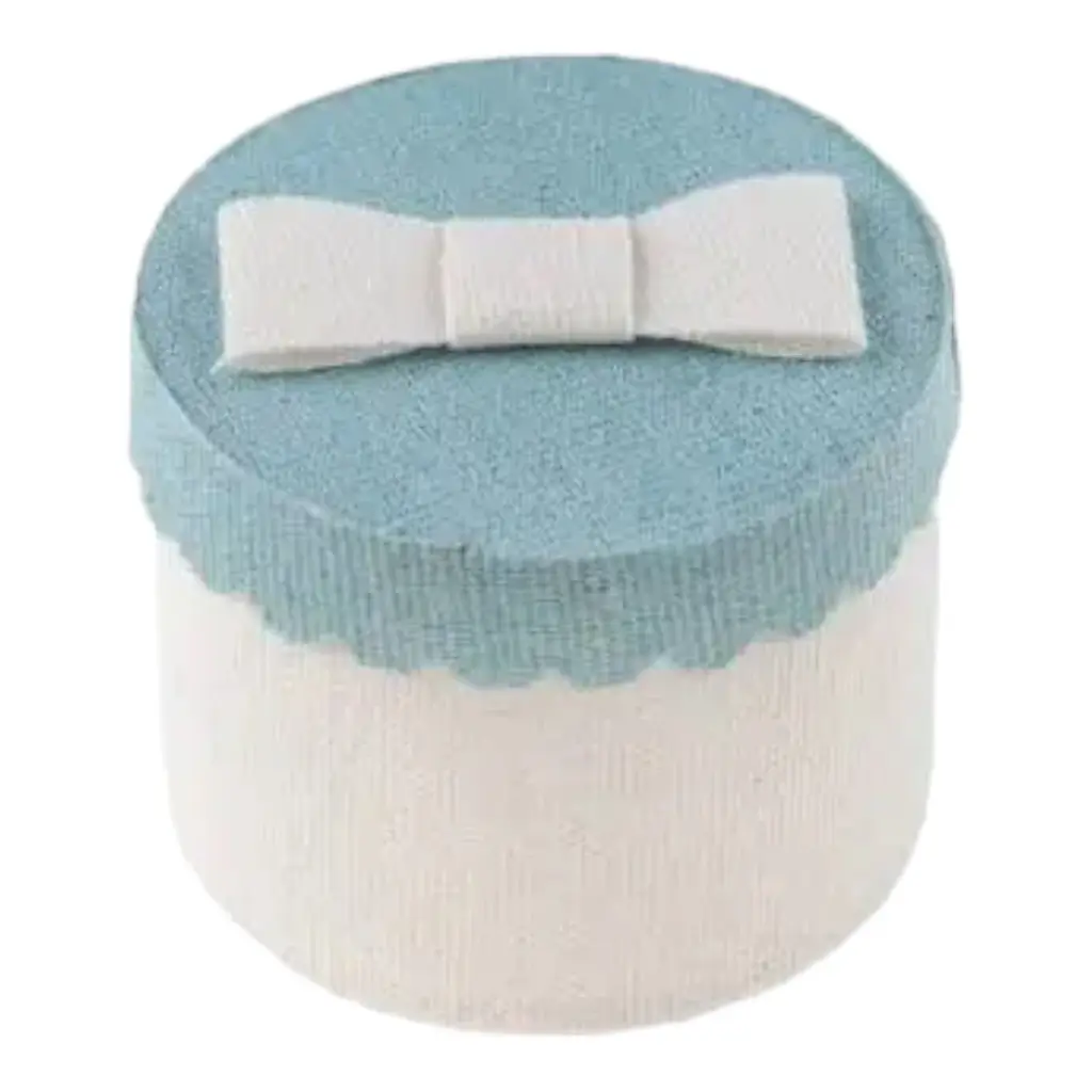 Scatola rotonda blu - ø 5 x 5 cm - Set di 4