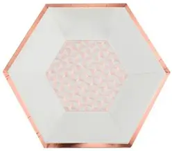 Piatto in cartone Quadrati brillanti ø26x23cm - Set da 10