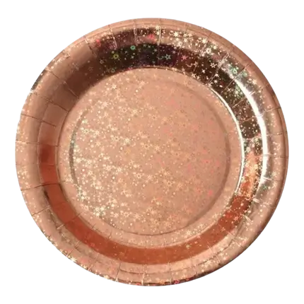 Piatto in cartone Etincelante Rose Gold ø22.5cm - Set da 10