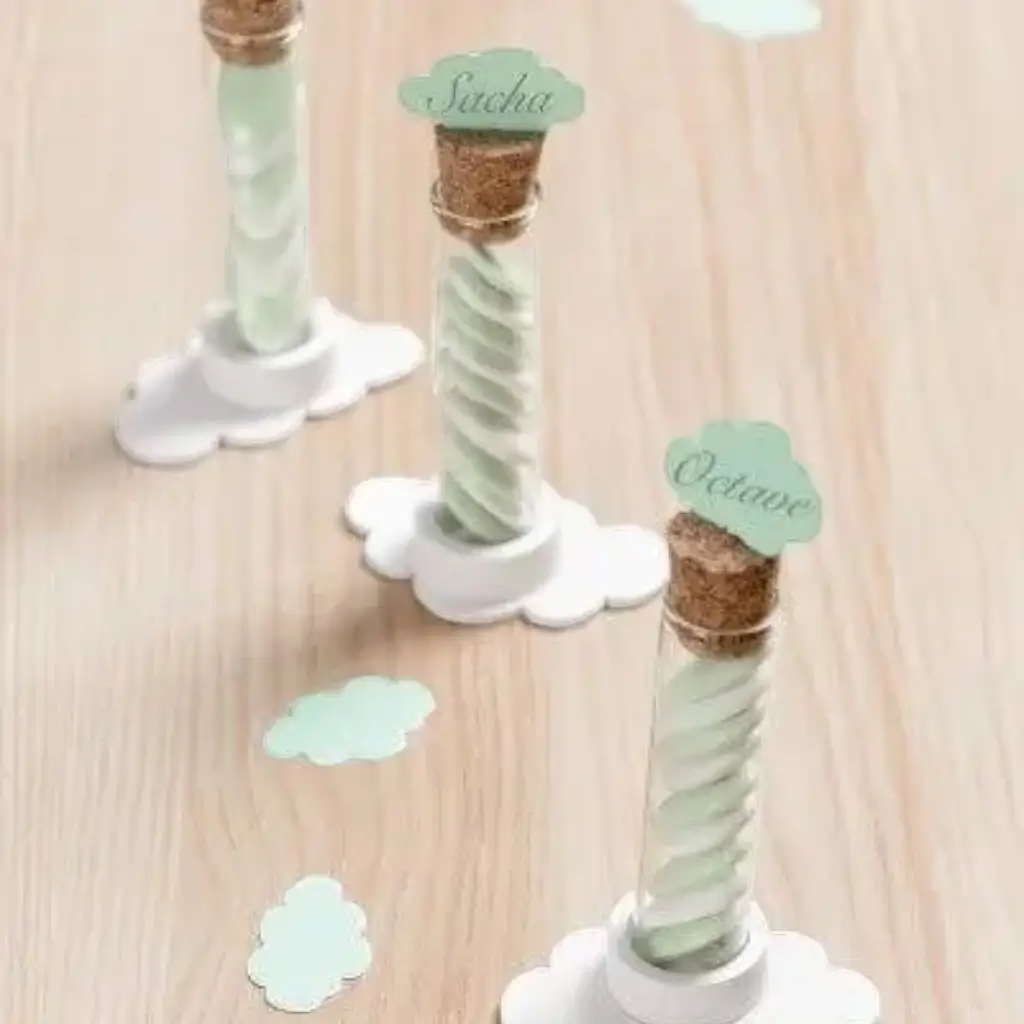 Fiala di vetro per i regali degli ospiti - ø 2,2 x 10 cm (set di 4)