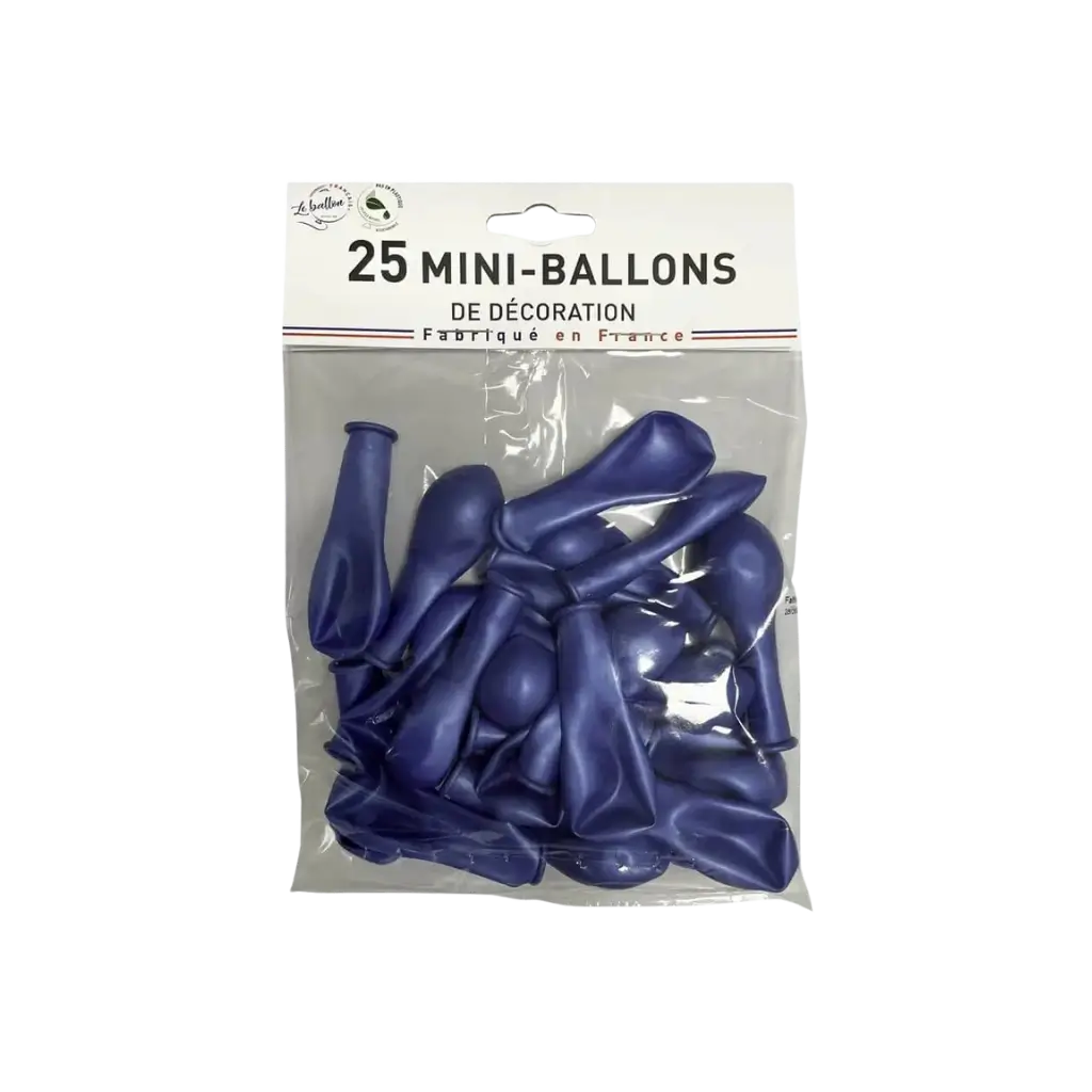  MINI PALLONCINI DECORAZIONE METALLICA BLU