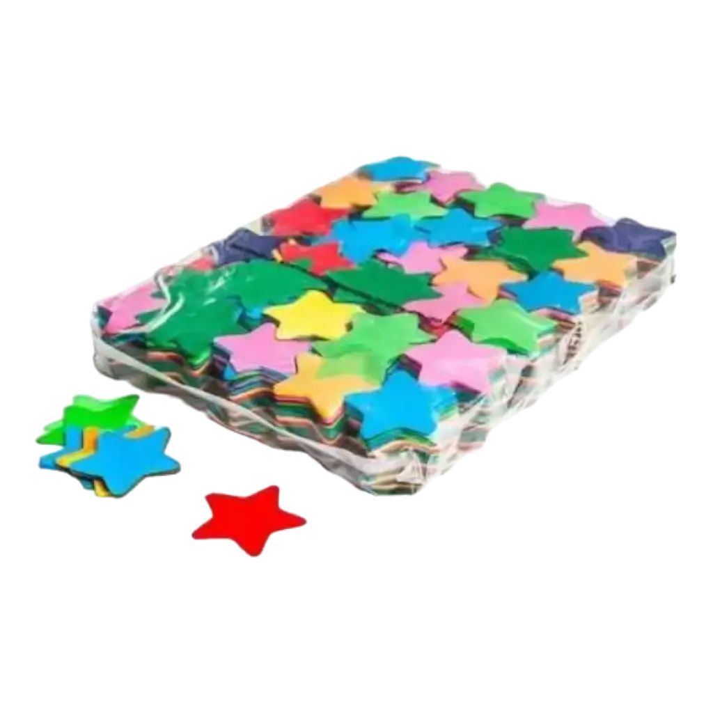 Portaconfetti stella multicolore 1KG - Ø 55 mm