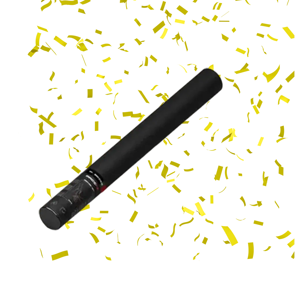 Magic FX Cannone spara coriandoli manuale giallo da 50 cm