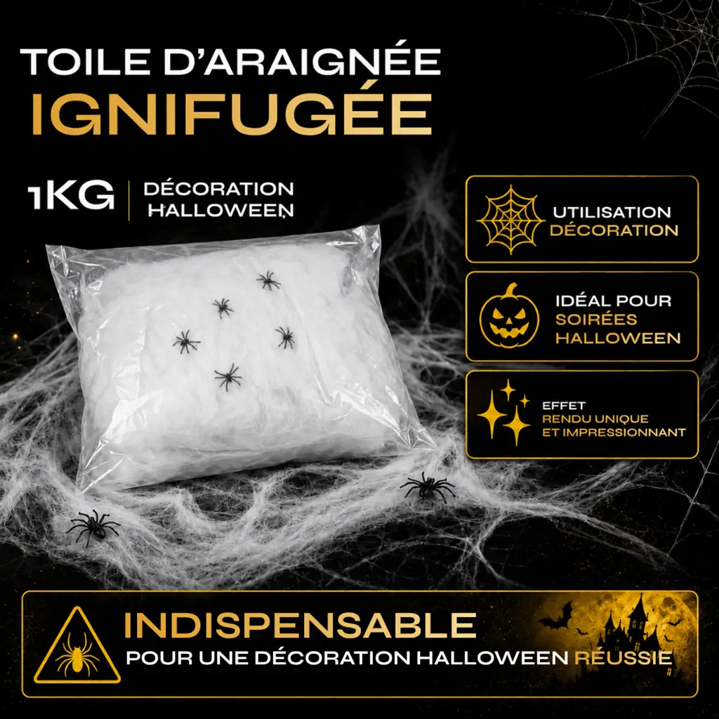 TELA DI RAGNO RESISTENTE AL FUOCO - 1KG