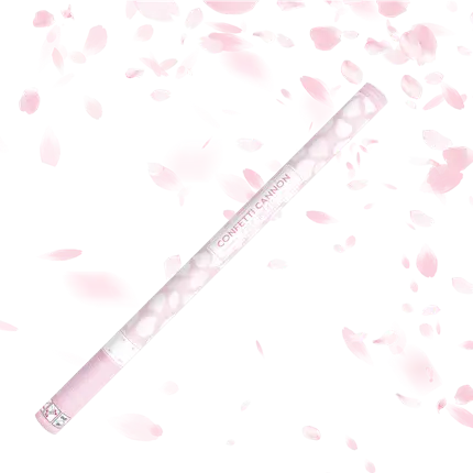 Cannone coriandoli 80cm petali rosa colore bianco