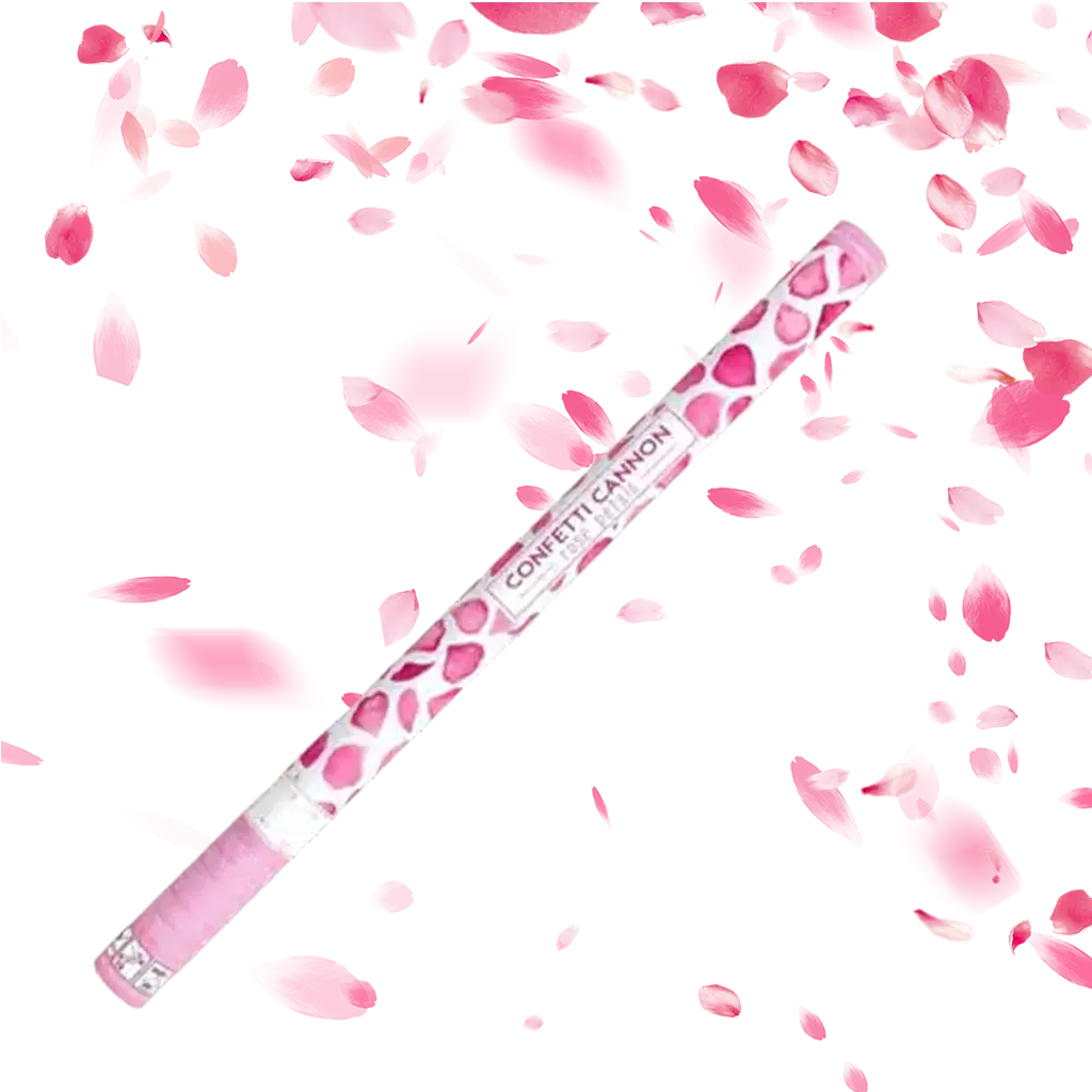 Cannone coriandoli 80 cm petali rosa colore rosa