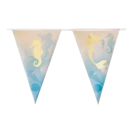 Ghirlanda di alluminio sirena blu e oro