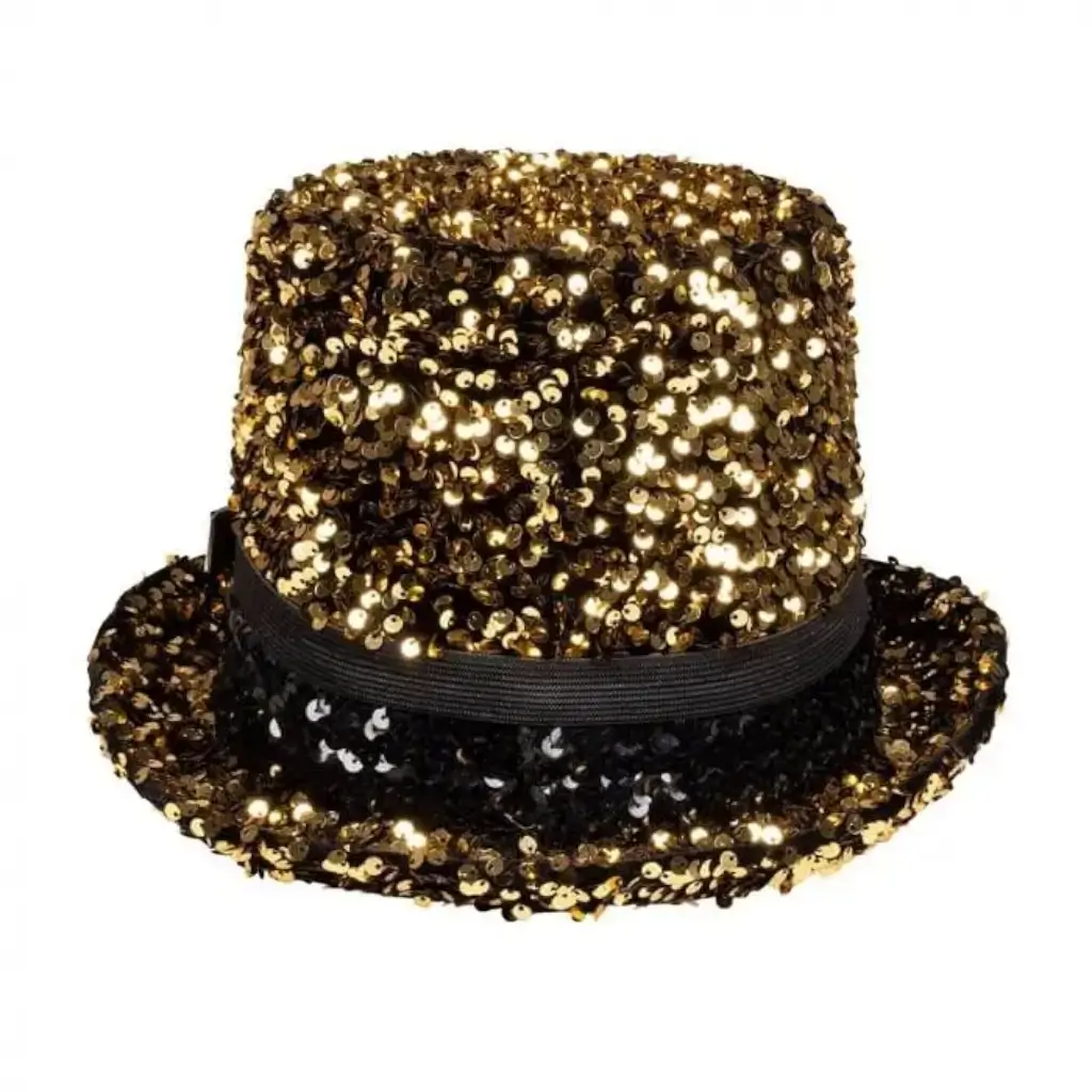 Cappello in stile oro retrò con occhiali